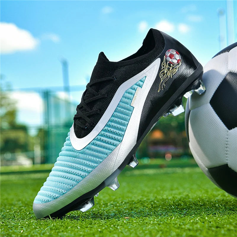 New Men Soccer Shoes Adult Non Slip Football Boots Outdoor Sport Boys Long Spikes Training Cleats Breathable Match Comfortable