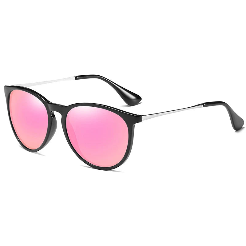 Classic Round Polarized Sunglasses Men Women Fashion Driving Sun Glasses Male Vintage Black Pink Shades Travelling Eyewear UV400