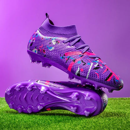 Nouvelles chaussures de football pour hommes, chaussures d'entraînement professionnelles, chaussures de football, baskets de match, chaussures de sport pour l'extérieur sur gazon, antidérapantes, ultralégères, unisexes