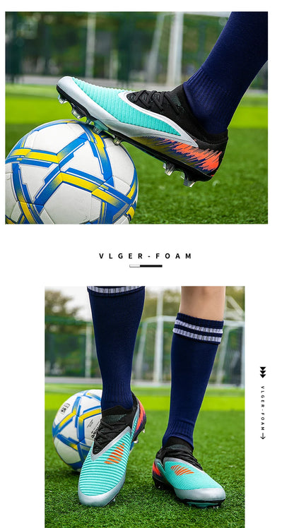 New Men Soccer Shoes Cleats Women Professional Football Boots Training Outdoor Durable Firm Ground Lightweight Adult Rugby
