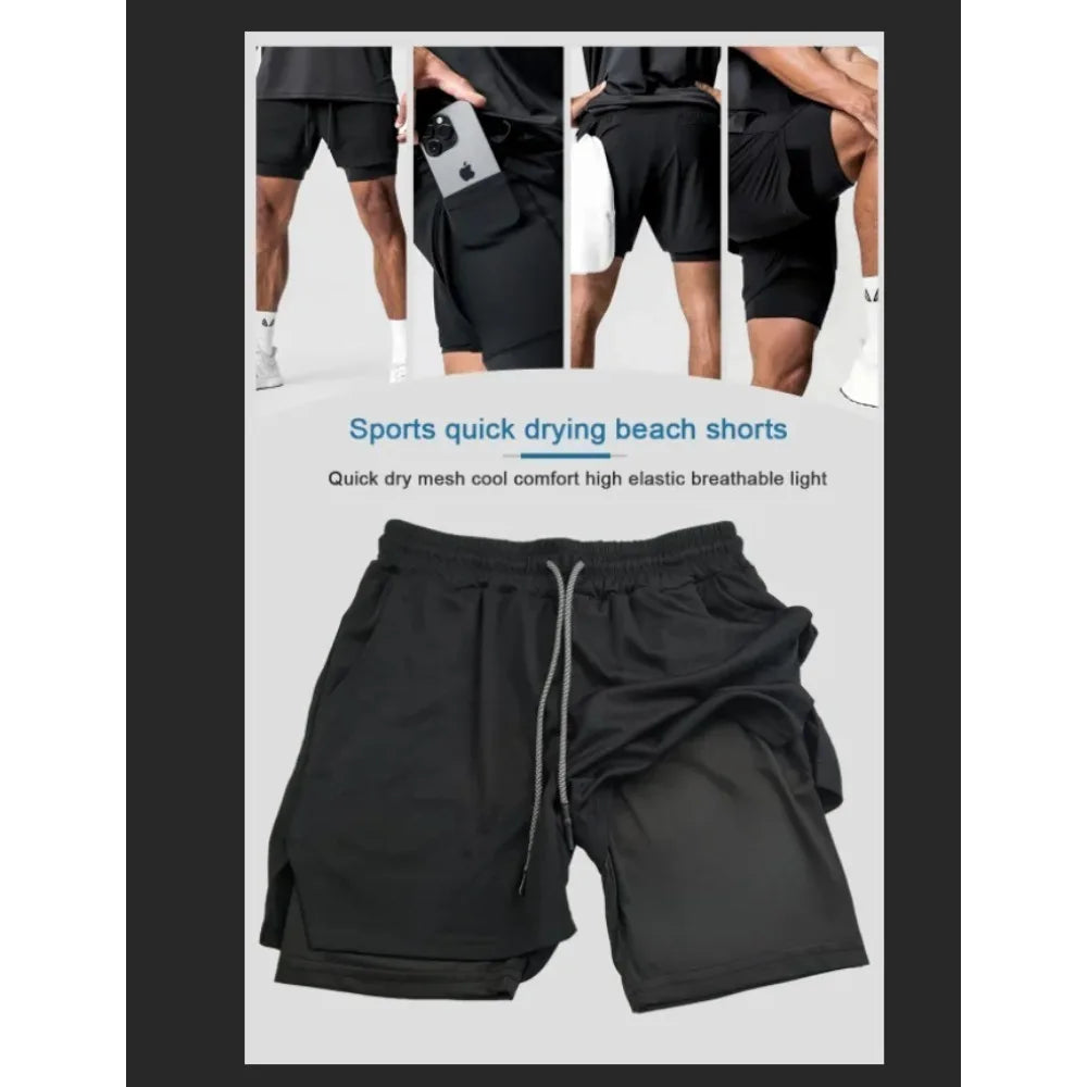 Short doble con estampado de periféricos de Dragon Ball, Majin Buu y GOKU, estilo deportivo americano, cómodo para verano, para hombre, holgado y transpirable