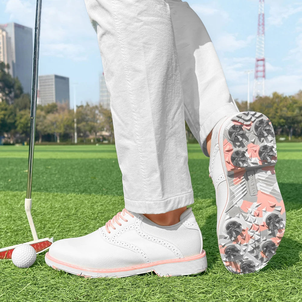 Ladies' Professional Golf Shoes, Fashionable Casual Walking Shoes, Outdoor Fitness Non Slip Comfortable Golf Sports Shoes