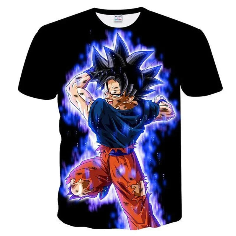 Men's T-shirts Dragon Ball Z T-shirt Boys Clothes Children's Clothing Summer Short Sleeve Kids Cartoon Tee Tops Baby Boy