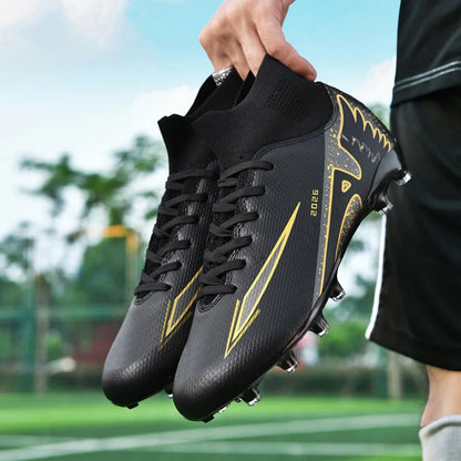 New Men’s Soccer Shoes High-Quality Indoor Football Boots Sports Shoes Futsal High Ankle Non-Slip Outdoor Ultralight Non-Slip