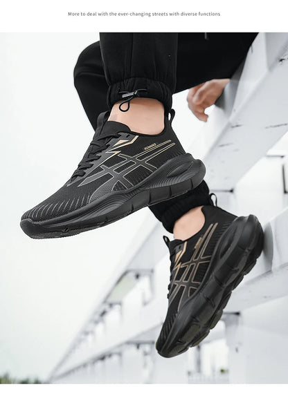 Men's and Women's EVA Sole Mesh Upper Breathable Running Shoes Soft Shock-Absorbing Sports Shoes Unisex Lightweight Sneakers