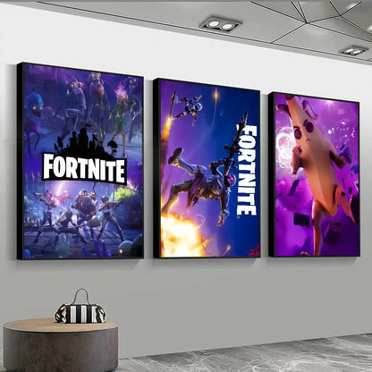 Стилен F-FORTNITE стикер постер с висока резолюция за освежаване на стените у дома и в стаята, наличен в разнообразни стилове.