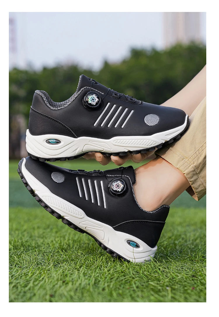 Chaussures de sport sans lacets pour hommes, avec amorti d'air, antichoc, antidérapantes, pour le golf, l'entraînement en extérieur, les trajets professionnels, chaussures polyvalentes pour hommes 9