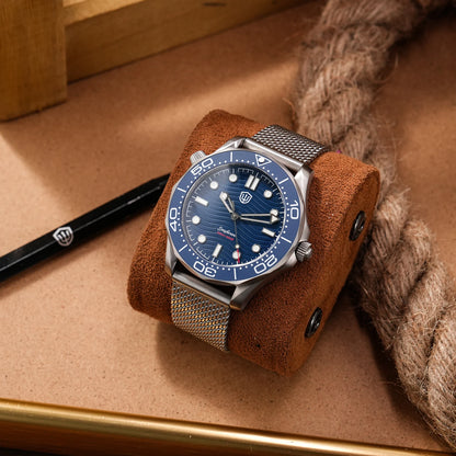 Watchdives WD007Q Diver Watch VH31 Sweep Second Quartz Movement Luminous Domed Sapphire Crystal Watches 42mm Titanium Watches