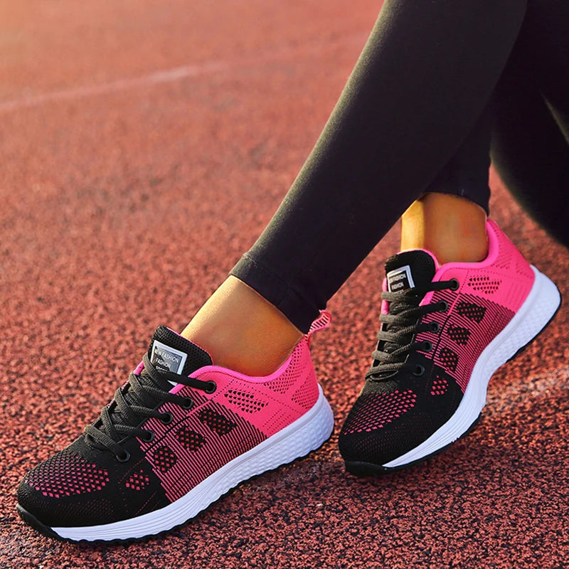 Zapatos planos para mujer, zapatos con cordones, zapatillas deportivas informales, zapatos blandos para mujer, tallas grandes