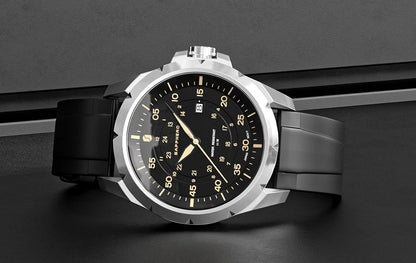 Montre pour homme SAPPHERO – Montre à quartz de luxe, étanche jusqu'à 50 m, équipée d'un mécanisme importé et d'un boîtier en acier inoxydable – Une idée cadeau idéale pour homme.