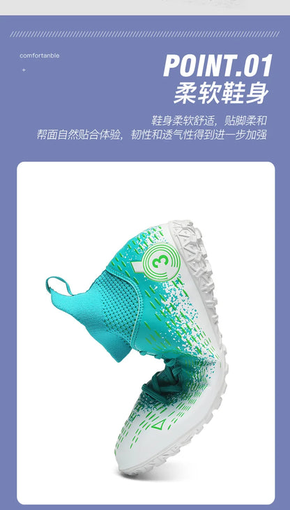 Teenage Adult Football Shoes New Fashion Large Size Sneaker Outdoor Professional Competition Training Football Footwear 31-48