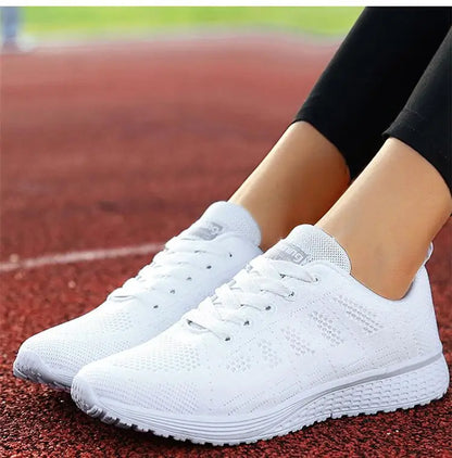 Zapatos planos para mujer, zapatos con cordones, zapatillas deportivas informales, zapatos blandos para mujer, tallas grandes