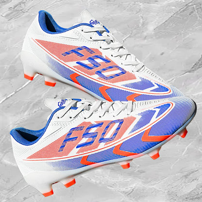 Chaussures de football pour hommes, modèle AG FG, semelle absorbant les chocs, tige en polyuréthane confortable, crampons pour les compétitions et l’entraînement quotidien.
