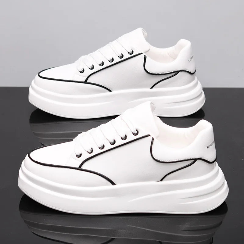 New Couple's Small White Shoes Men's Shoes Women Sports Shoes Men's Sneakers Increased Height Inside Casual Sports Shoes
