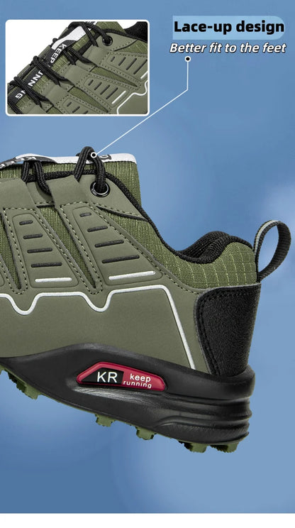 Men's Lockless Cycling Shoes,Outdoor Mountain Cross-Country Non-slip Hiking shoes,Breathable Sports Shoes,Road Cycling Shoes