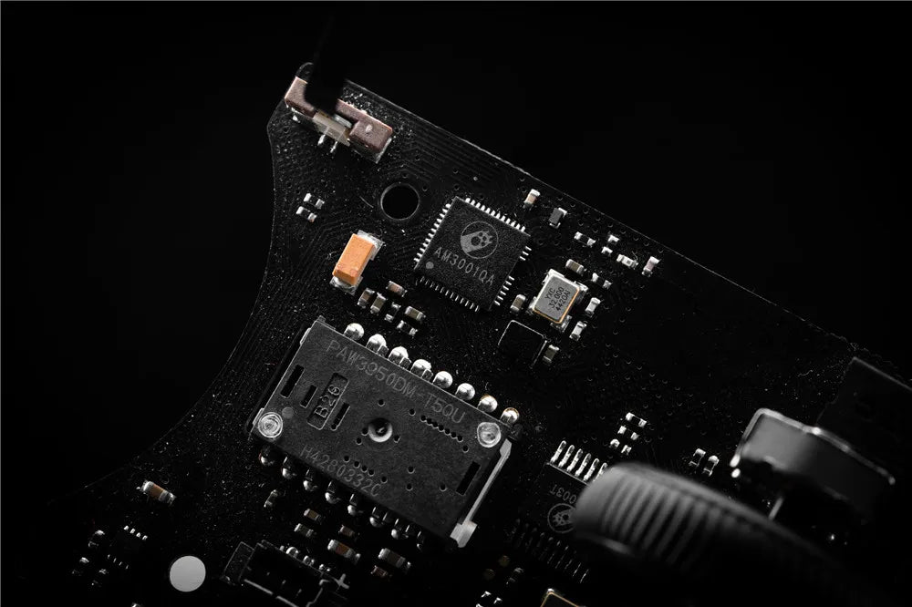 Angry Miao Infinity Gaming Wireless Mouse Hot-Swappable Metal Ultralight Hollow PAW3950 Dual 8K Wired Tri-Mode Orange