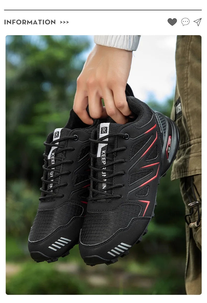 Men's Lockless Cycling Shoes,Outdoor Mountain Cross-Country Non-slip Hiking shoes,Breathable Sports Shoes,Road Cycling Shoes