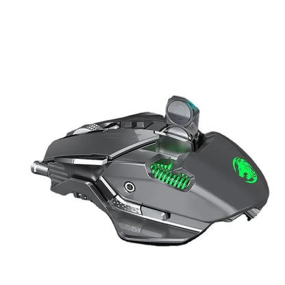 Mouse meccanico cablato RGB 6400 DPI con attrazione magnetica e contrappeso DIY per PC gaming e eSport