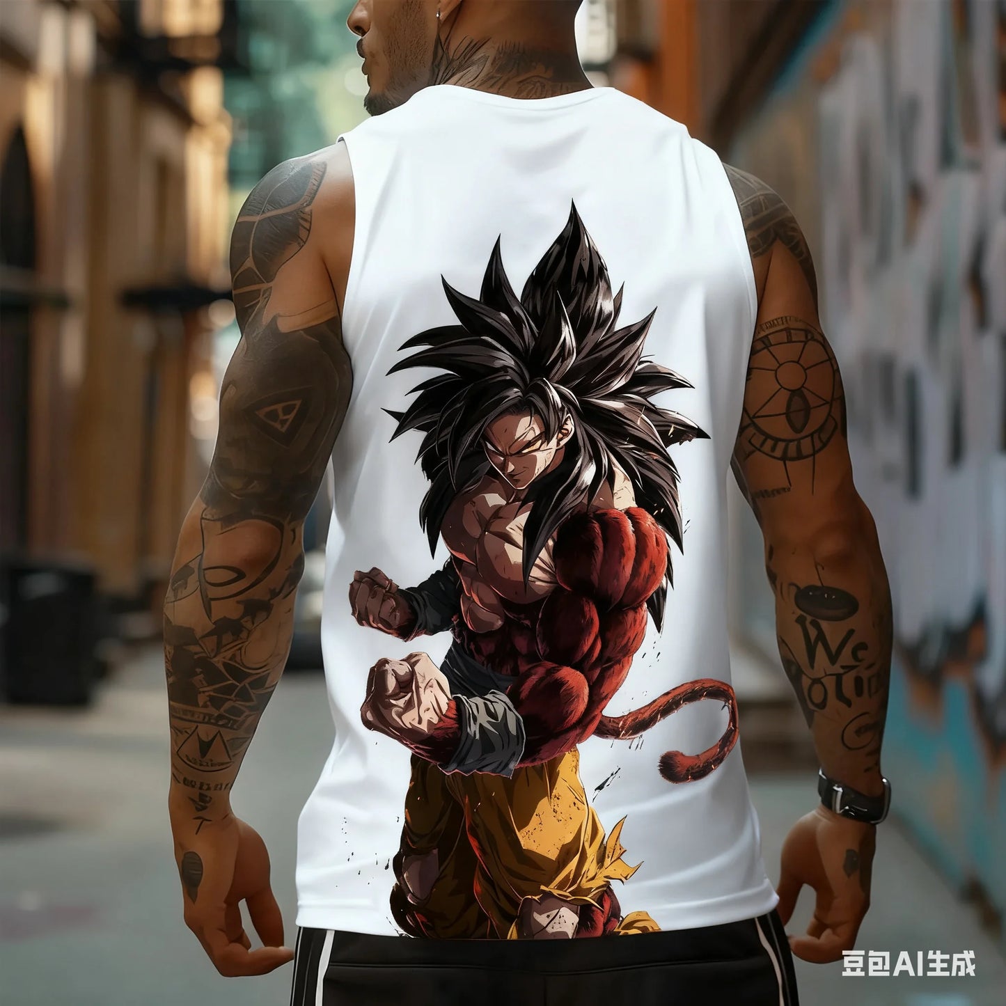 Son Goku Anime Dragon Ball Super Saiyan Harajuku Spring Summer Tank Top Casual Sports Fitness Pure Cotton Sleeveless Shirt Y2K