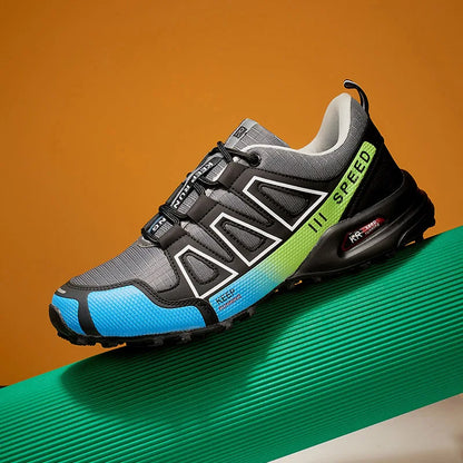 Men's Lockless Cycling Shoes,Outdoor Mountain Cross-Country Non-slip Hiking shoes,Breathable Sports Shoes,Road Cycling Shoes