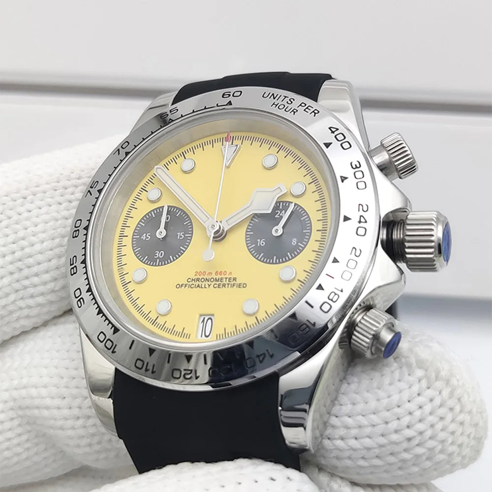 VK64 Men’s Chronograph Watch  Sapphire Crystal AR Glass, 5 Bar Waterproof Quartz Sports Watch