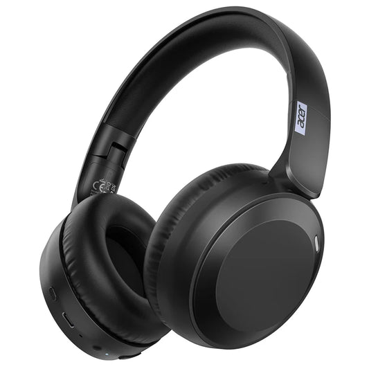 Acer OHR205 – écouteurs sans fil Bluetooth 6.0, casques pliables supra-auriculaires avec haut-parleurs de 40mm, coussinets en mousse à mémoire de forme pour voyage et bureau