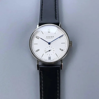Men's 38mm automatic mechanical watch, compatible with Sea-Gull ST1731 movement, featuring a calendar, water resistance, and a t