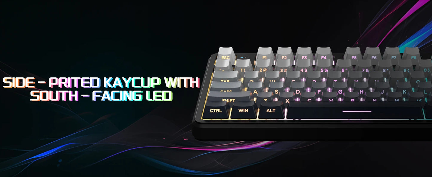 ATTACK SHARK X87 Wireless Mechanical Gaming Keyboard, Tri-Mode BT5.0/2.4GHz/USB-C Gasket Hot Swappable Custom Keyboard, Pre-lube