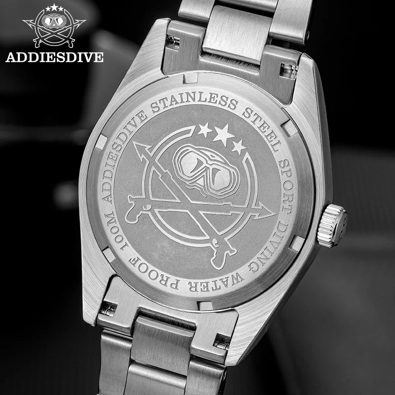 ADDIESDIVE 2026 – Nouvelle montre à quartz de luxe pour homme, étanche à 100 m, verre saphir, très lumineuse, en acier inoxydable, style professionnel