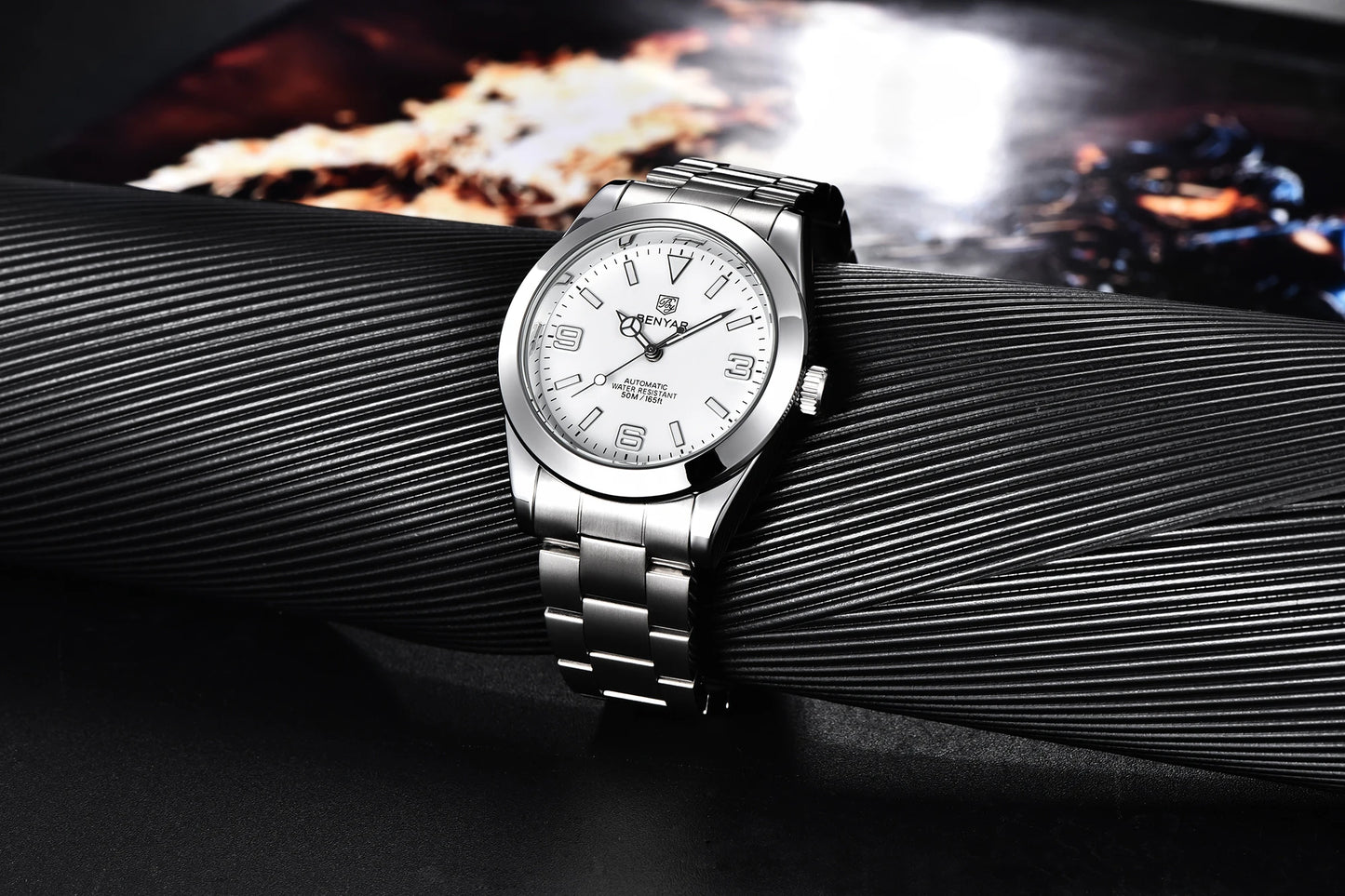 BENYAR 2025 Nuovo orologio meccanico automatico da uomo, stile business e sportivo di lusso, impermeabile 50M, orologio da uomo