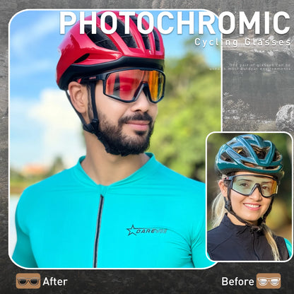 KAPVOE Pánské a dámské brýle na silniční kolo UV400, brýle pro horské sporty, outdoorové fotochromatické cyklistické sluneční brýle, brýle na kolo