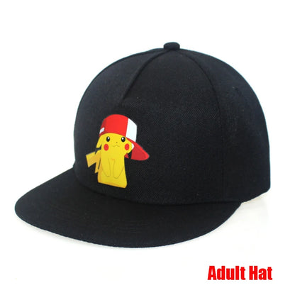 Anime Figure Pokemon Baseball Cap Pikachu Hat Adjustable Pokemon Cosplay Hip Hop Cartoon Adult Hats Boy Girl Kids Birthday Gifts