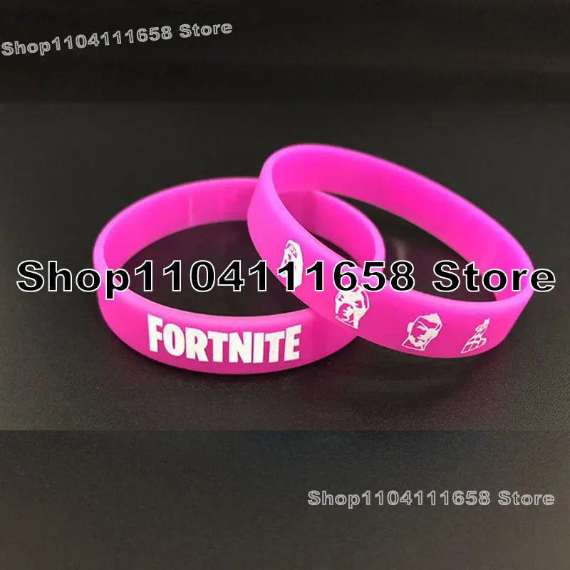 Lysande silikonarmband med Fortnite-tema, festdekoration, födelsedagsarmband, gummiband, trendiga leksaker för vuxna och tonåringar, födelsedagspresent