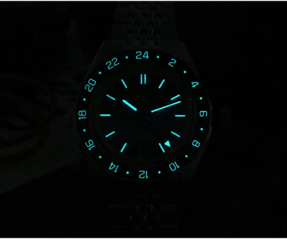 San Martin 39.5mm Limited Edition Full Lume Dial Automatic Mens Watch NH34 GMT 6H Date 10Bar Luxury Kol Saati SN0116W