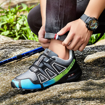Men's Lockless Cycling Shoes,Outdoor Mountain Cross-Country Non-slip Hiking shoes,Breathable Sports Shoes,Road Cycling Shoes