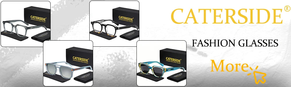 CATERSIDE Retro Punk Men Sunglasses Small Frame Square Personalized Design Sun Glasses Women Travel Party Business Festival Gift