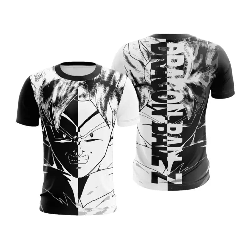 Dragon Ball Z herr-T-shirt Vegeta Streetwear Trend Y2K Harajuku sommar Vegeta T-shirt Anime Saiyan kortärmad Goku-tröja