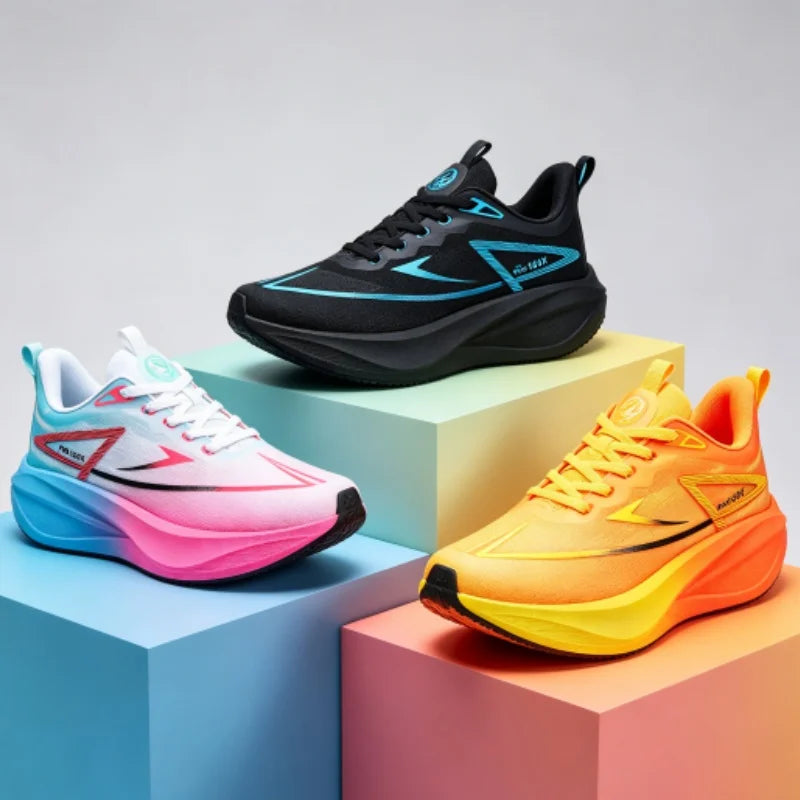 Running Shoes Carbon Plate Marathon Men's Sports Air Cushion Breathable Lightweight Women's Comfortable Athletic Outdoor Sneakers