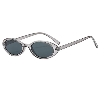New Small Oval Sunglasses Women Men Trendy Vintage Hip Hop Cat Eye Sun Glasses Female Leopard Black Punk Eyewear UV400 Oculos