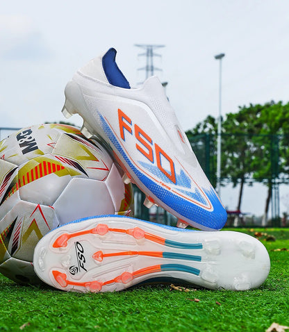 New Men Football Boots Futsal Outdoor Sneakers Match Grass Non-Slip High-quality Soccer Shoes Cleats Hot-selling High-top Light