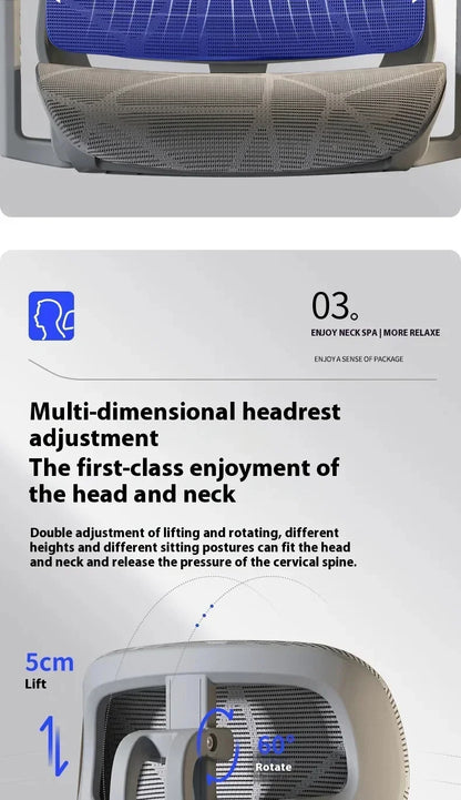 Office Chair Gaming Desk Ergonomic Computer Adjustable Armrests 3D Headrest Chair Lift Chair Back Can Tilt Back with Foo Pedals