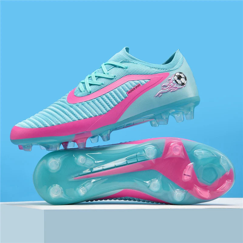 New Men Soccer Shoes Adult Non Slip Football Boots Outdoor Sport Boys Long Spikes Training Cleats Breathable Match Comfortable