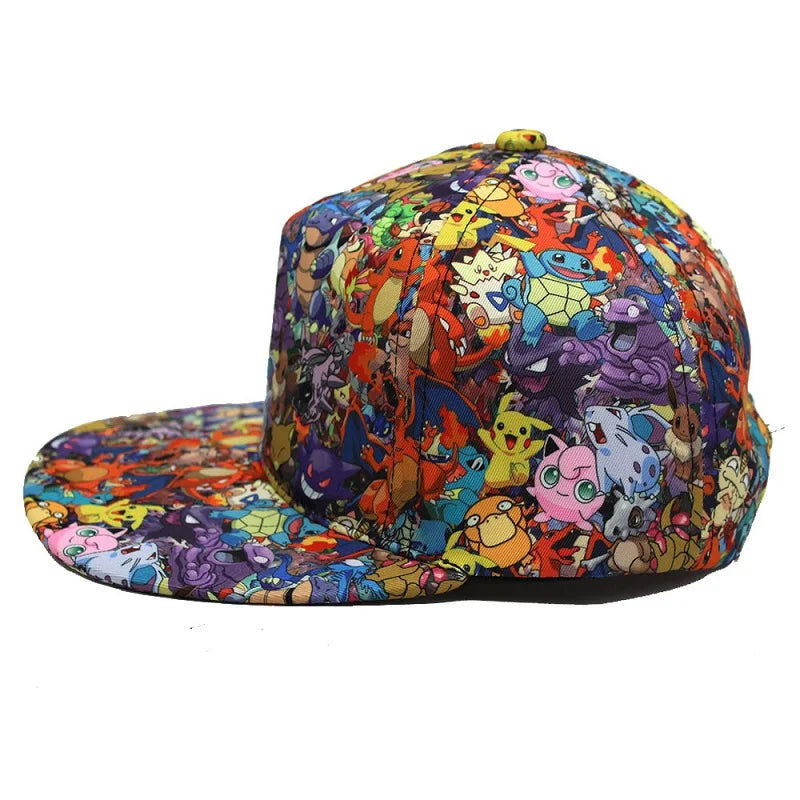 Anime Figure Pokemon Baseball Cap Pikachu Hat Adjustable Pokemon Cosplay Hip Hop Cartoon Adult Hats Boy Girl Kids Birthday Gifts
