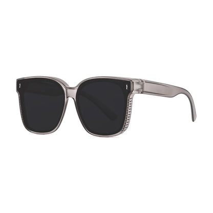 Gafas de sol polarizadas de moda para llevar sobre gafas graduadas para miopía; gafas portátiles para hombre y mujer, de estilo vintage, para pesca y conducción
