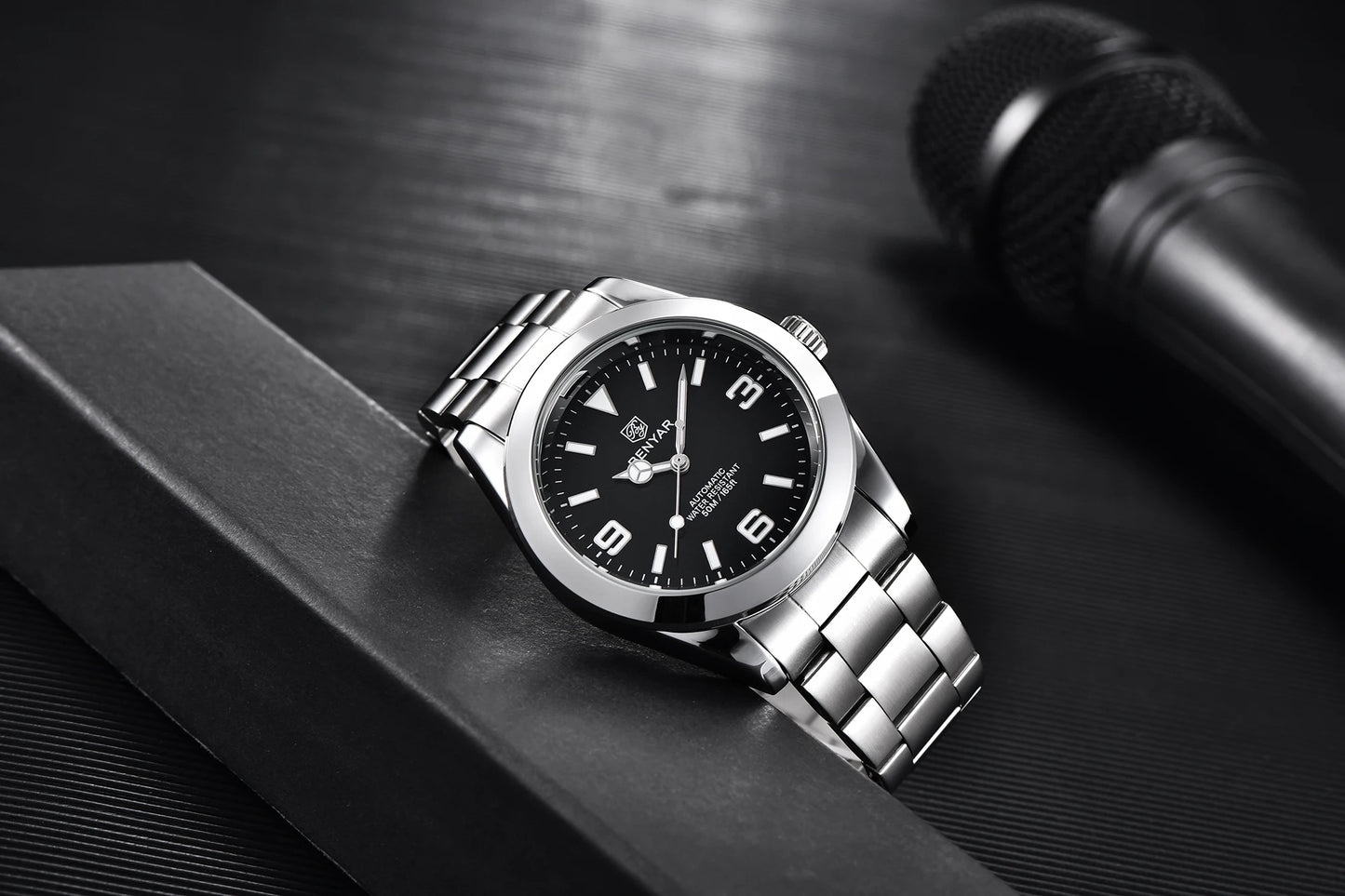BENYAR 2025 Nuovo orologio meccanico automatico da uomo, stile business e sportivo di lusso, impermeabile 50M, orologio da uomo