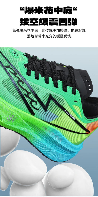 Men Running Shoes Carbon Board Specialty Marathon Sports Breathable Lightweight Women's Comfortable Nonskid Chunta Sneakers
