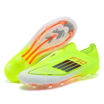 Chaussures de football pour hommes, crampons d'entraînement, chaussures de soccer FG ultralégères et respirantes, livraison directe, crampons longs pour matchs sportifs, baskets d'intérieur