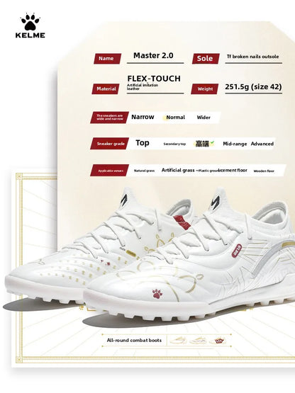 Kelme Adult Soccer Shoes Tf Shredded Spikes Professional Match Training Soccer Shoes Youth Indoor Anti-skid Shoes