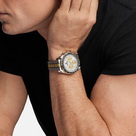 PAGANI DESIGN – Nouvelle montre à quartz de luxe pour homme, dotée d’un cadran à motif météorite, chronographe sportif, verre saphir avec traitement antireflet.