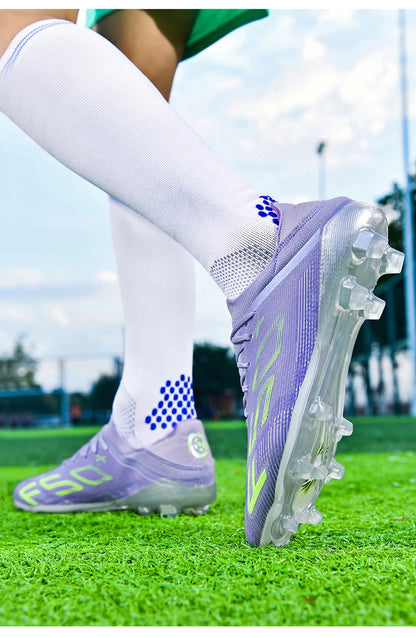 New Men Football Boots Match Grass Cleats High-quality Soccer Shoes Futsal Sneakers Non-Slip Indoor Hot-selling High-top Outdoor